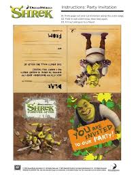 Perfect for a shrek ever after party! 10 Free Shrek Party Printable Invitation Games Party Hat Etc