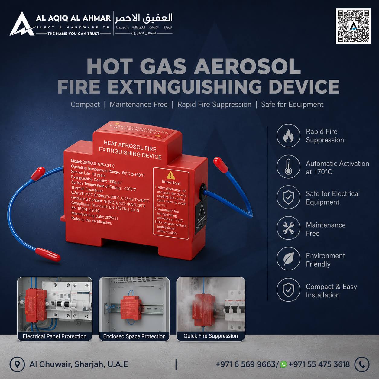 Hot Gas Aerosol Fire Extinguishing Device product image