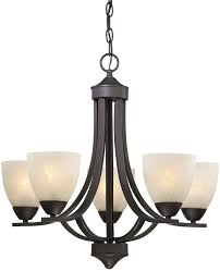 Amazon Com Design Classics Lighting Modern 5 Light Chandelier Hanging Light Fixture With Alabaster Glass In Bronze Finish Home Improvement
