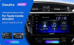The 2019 toyota corolla is making its global debut at the new york international auto show this week, and it has a few surprises hidden inside its tiny hatchback — most notably apple's carplay and amazon's alexa. Amazon Com Dasaita 10 2 Android Car Gps Radio For Toyota Corolla 2014 2015 2016 2017 Audio Video Player 4g Ram 64g Rom Built In Carplay Android Auto Gps Navigation