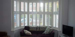 Window plantation shutters are placed inside of the home instead of putting it on the outside. Plantation Shutters For Bay Windows Expression Blinds