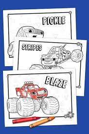 Blaze Coloring Pack Blaze And The Monster Machines Party Blaze Birthday Party Monster Truck Party