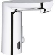 Lavabo) ist ein nach oben konkaves behältnis mit (meist verschließbarem) ablauf zur kanalisation sowie einer armatur zur dosierten abgabe warmen oder kalten wassers. Grohe Sensor Waschbeckenarmatur Get E Chrom Kaufen Bei Obi