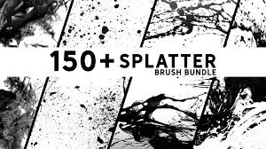20 wet spray splatter ps brushes vol.5. 150 Photoshop Splatter Brush Bundle Flippednormals