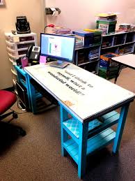 Use the bookshelves to form the base and the shelves will provide useful storage space for if you're in the mood for an ikea hack, here's an idea: Sophisticated Diy Desk Out Of A Door Diy Craft Table Klimpen Hack
