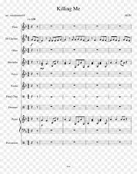 One day transcription from haikyuu!!: Ikon Sheet Music For Flute Clarinet Violin Piano Killing Me Ikon Sheet Music Clipart 2650988 Pikpng