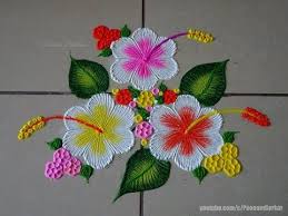 White Hibiscus Flowers Rangoli Easy Rangoli Designs By Poonam Borkar Youtube Colorful Rangoli Designs Rangoli Designs Flower Easy Rangoli Designs