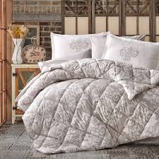 مفرش سادين صيفي مفرد ونص بيج عدد القطع 4 Beige Bed Summer Bedding Bed
