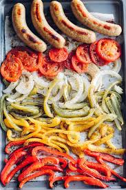 Sheet Pan Sausage And Pepper Hoagies Destination Delish Recipe Sheet Pan Recipes Cooking Recipes Meals