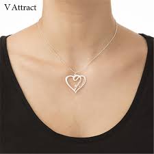 Secure, easy checkout · buyer protection Handmade Jewelry Fashion Couple Names Necklace Personalized Silver Gold Box Chain Heart Statement Necklaces Women Custom Bijoux Customized Necklaces Aliexpress