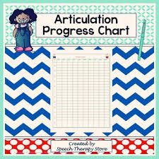 Speech Therapy Articulation Progress Chart For Elementary Students