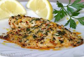 Baked Tilapia Fillets Basted With Garlic Butter Olive Oil Topped With Parsley Paprika And Red Pepper Flakes Then Tilapia Recipes Recipes Stuffed Peppers