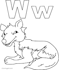 Download and print all of them and learn the abc's! W Is For Wolf Coloring Page Coloringall