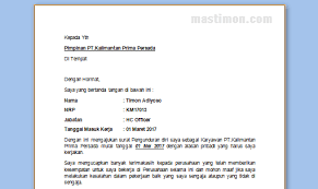 Saya siap mengikuti segala peraturan dan kebijakan dari perusahaan bapak/ibu pimpin apabila saya diberi kesempatan untuk berpartisipasi di. Contoh Surat Mengundurkan Diri Karyawan Dan Perhitungan Uang Jasa Mastimon Com