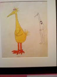Jim Hensons First Drawing Of Big Bird Jim Henson Drawings Big Bird