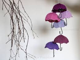 Deko Regenschirm Hakeln Herbst Deko Pdf Handgemachte Kunst Regenschirm Bommel Machen