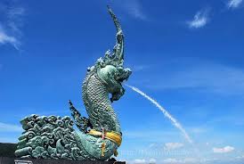 The Great Serpent Nag In Songkhla Is Located In Southern Thailand At Song Thale Park Laem Son On In Songkhla City And It On Songkhla Songkran Festival Hat Yai