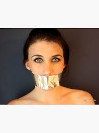 Gagged Portrait Canvas Print