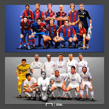 Na boisku pojawili się tacy . Goal On Twitter Barcelona Legends Real Madrid Legends Who Would Win This Match Elclasico