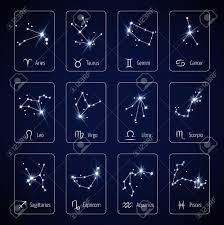 Zodiac Sign All Horoscope Constellation Stars For Mobile Application Vector Template Constellation For Horoscope And Constellations Zodiac Mobile Application