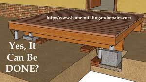 How To Raise Sinking Deck Footings Home Building Repair Tips Youtube