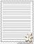 Border Fancy Lined Paper