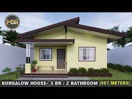 Small House Design Idea 9x7meter 3 Bedroom 2 Bathroom Youtube Small House Design Small House Design Philippines Small House Roof Design