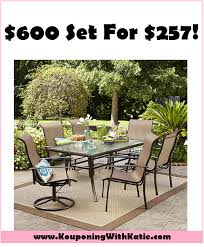 This setting is constructed using a strong aluminium frame and a stylish ceramic tile to. Hot Deal On This 600 7 Piece Outdoor Dining Set Just 257 Patio Clearance Patio Furniture Patio Set