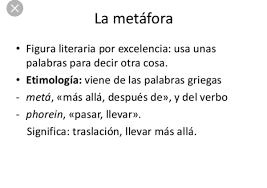 Resultado de imagen de METAFORA