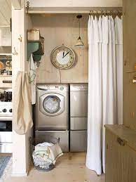 Genius Storage Ideas For Every Closet In Your Home Laundry Room Decor Laundry Room Curtains Vintage Laundry Room