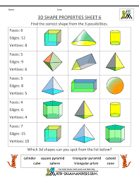 3d shapes worksheets