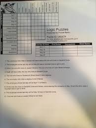For each puzzle, readers are given a background story and a list of clues and then left with only pure logic to arrive at the correct answer. Solved The Commuter Who Rides A Scooter Will Leave Before Chegg Com