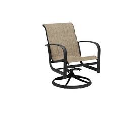 Woodard Fremont Sling Rocker Swivel Patio Dining Chair Body Fabric Charcoal Parabolic Patio Dining Chairs Outdoor Chairs Chair