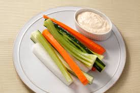 わさびめんたいマヨソースのディップwith野菜スティック