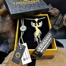zumrudu anka kusu roze gold kaplama gumus tasarim kolye gumus kolyeler kaplan