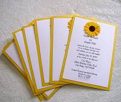 Simple Invite Sunflower Wedding Invitations Sunflower Invitations Sunflower Themed Wedding