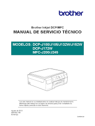Seleccione la versión del so. Dcp J100 Series Service Manual Spanish Reciclaje Enchufes Y Tomas De Corriente Alterna