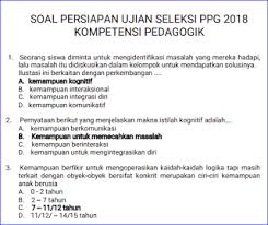 Download Soal Ppg 2018 Smk Kompetensi Pedagogik Dan Kunci Jawabannya Persiapan Ujian