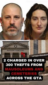 Over the last couple of months, HRPS led an investigation involving more  than 300 thefts from eight mausoleums and cemeteries across the #GTA where  thieves targeted jewelry, decorative cremation urns, keepsakes, and