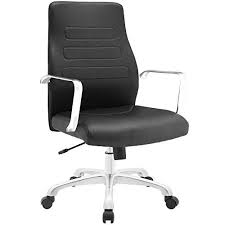 Plutus Brands Mf1411 Mid Back Aluminum Office Chair Black Black Office Chair Office Chair Vinyl Office Chair