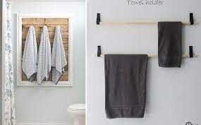 Storage bench w towel rail/4 hooks64x37x173 cm. 15 Great Bathroom Towel Storage Ideas For Your Next Weekend Project