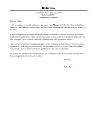 Best Farmer Cover Letter Examples Livecareer
