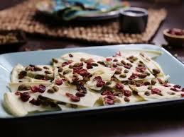 White Chocolate Bark With Pistachios And Dried Cranberries Recipe White Chocolate Bark Cranberry Recipes Chocolate Bark
