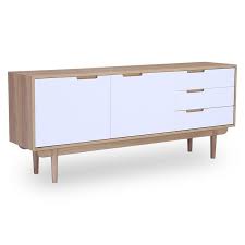 Design studio says who found inspiration for the vertical slates of the door from modern architecture. Nakula 180cm White Sideboard Dining Room Furniture Sideboards Modern Furniture