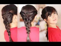 This haircut gives women with curly hair frizz free look and also helps in structuralizing curls. Back To School Hairstyle Twists Triple Braided Hairstyles For Layered Hair Youtube