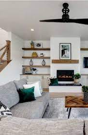 Love the grays and blues in the room, with pop of colors. 41 Modern Farmhouse Living Room Ideas Sebring Design Build