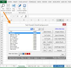 Tab Hound Button And Window For Excel Excel Tab Ads