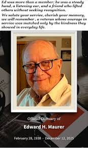 Please keep Ed's family and friends in your prayers.