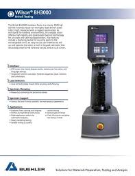 Wilson BH3000 Brinell Hardness Tester - Buehler