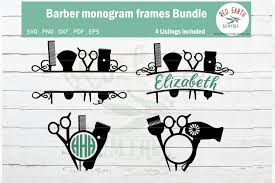 Download Barber Hairstylist Monogram Bundle Graphic By Redearth And Gumtrees Creative Fabrica PSD Mockup Templates